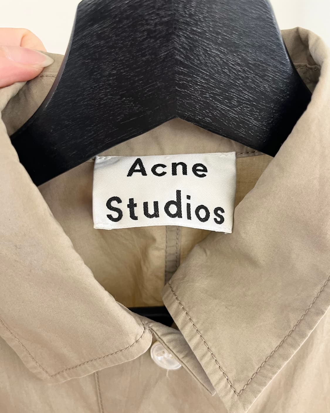 아크네 스튜디오 샌드 베이지 버튼 업 셔츠 드레스 상품이미지7