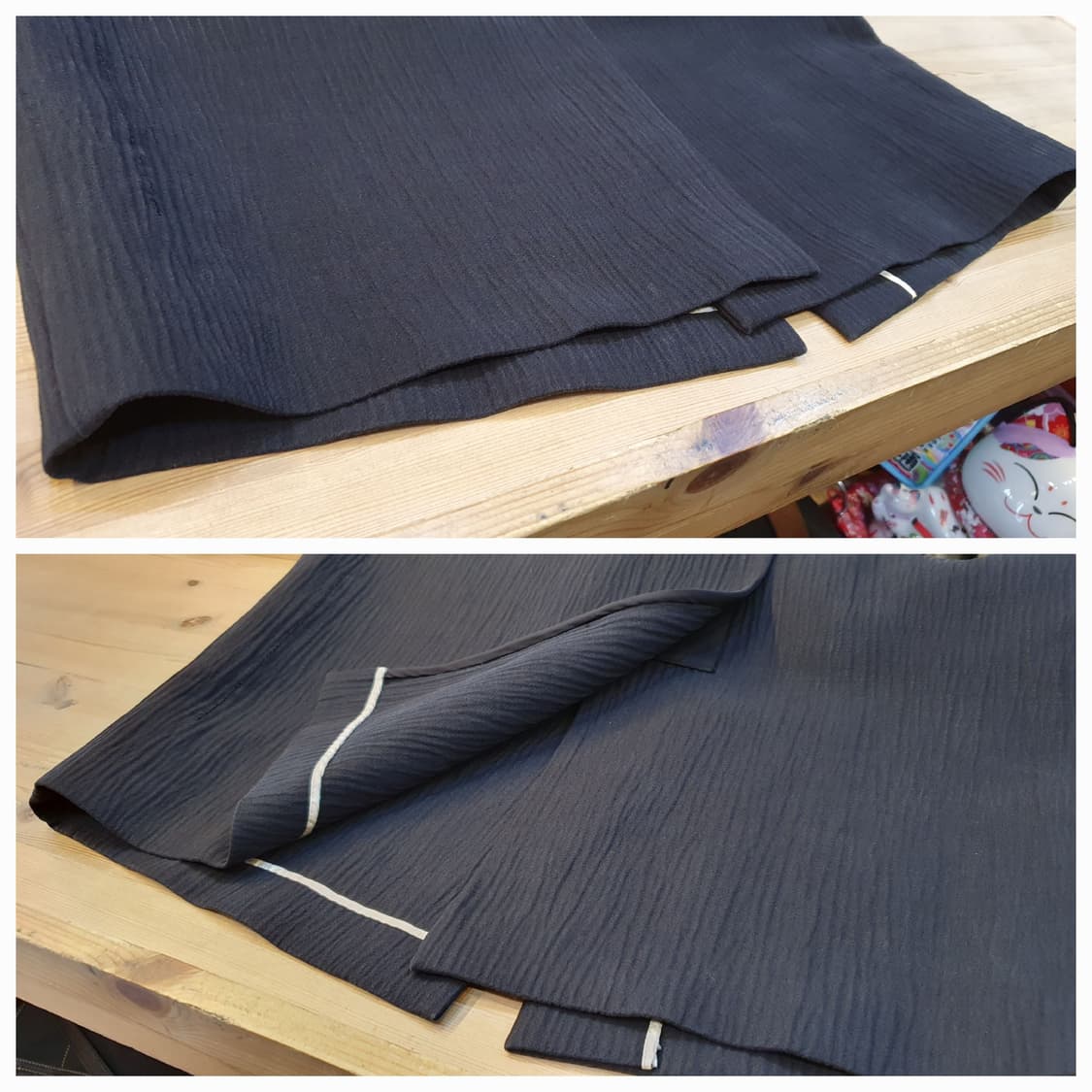 77.르베이지 헤비플리츠 코트 상품이미지7