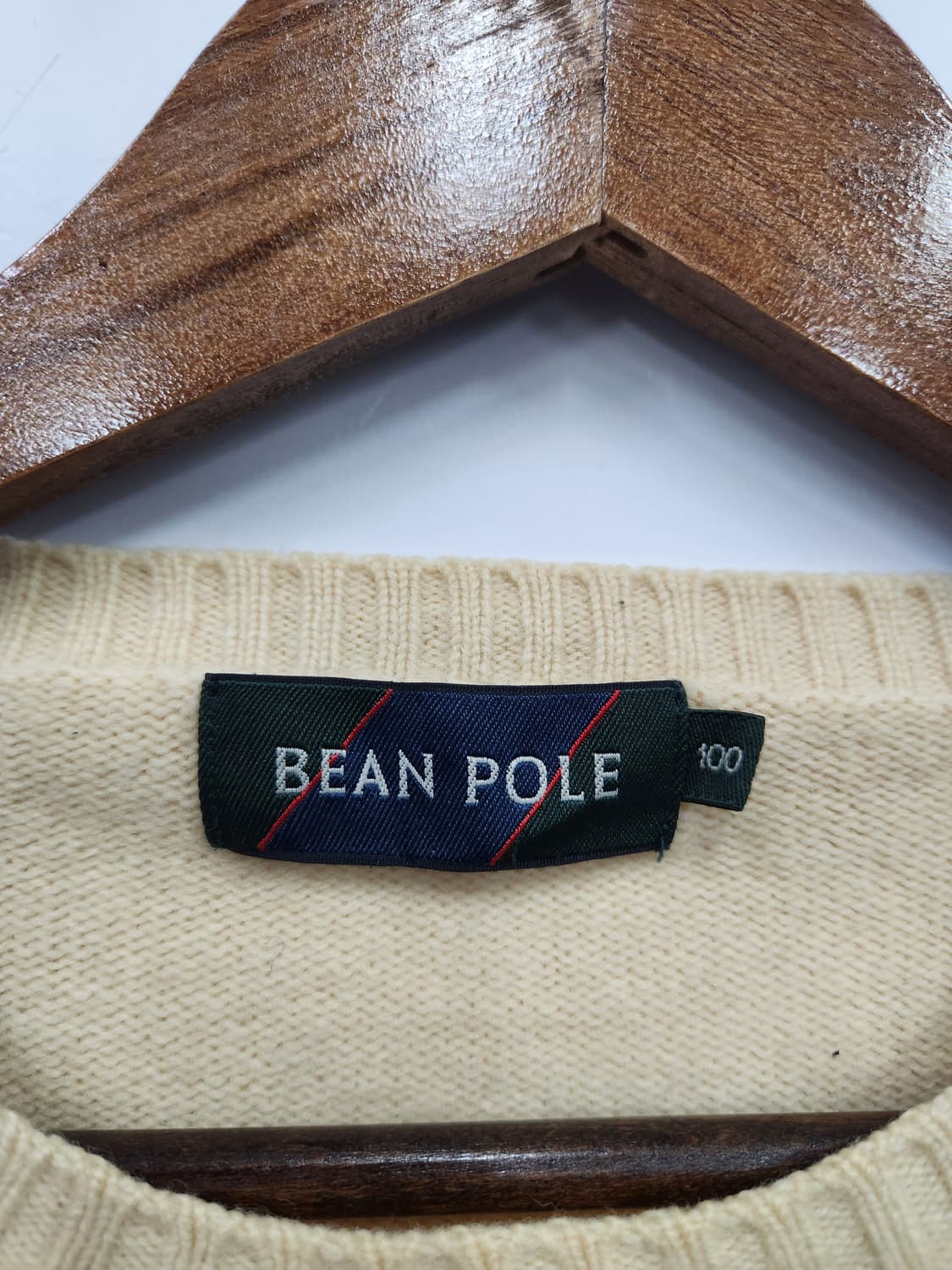 빈폴 로고 크림 니트 상품이미지5