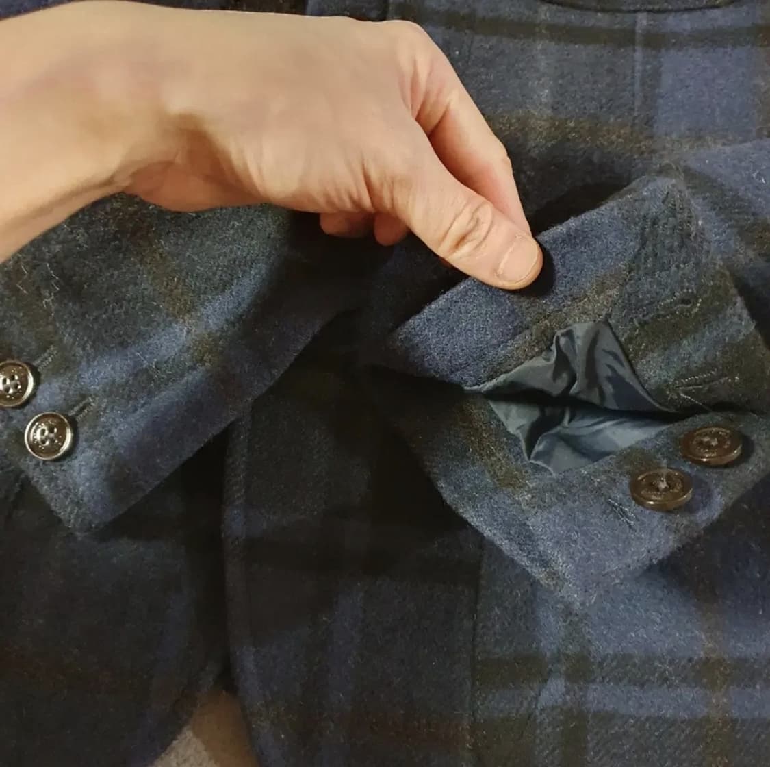 울리치 체크 울 헌팅 코트 자켓 S 상품이미지6