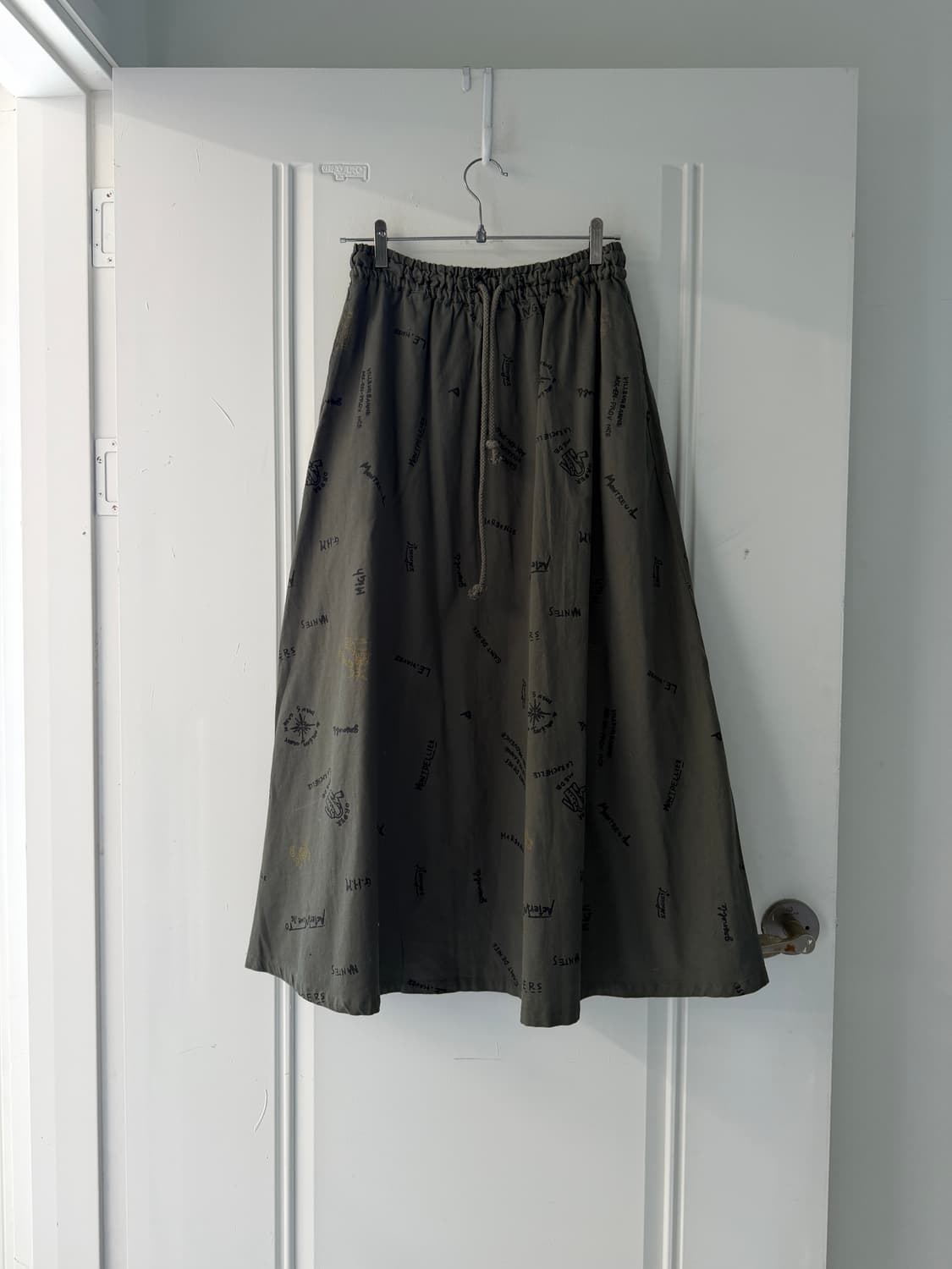 일본빈티지 폴포 카키 레터링 롱스터트 상품이미지6