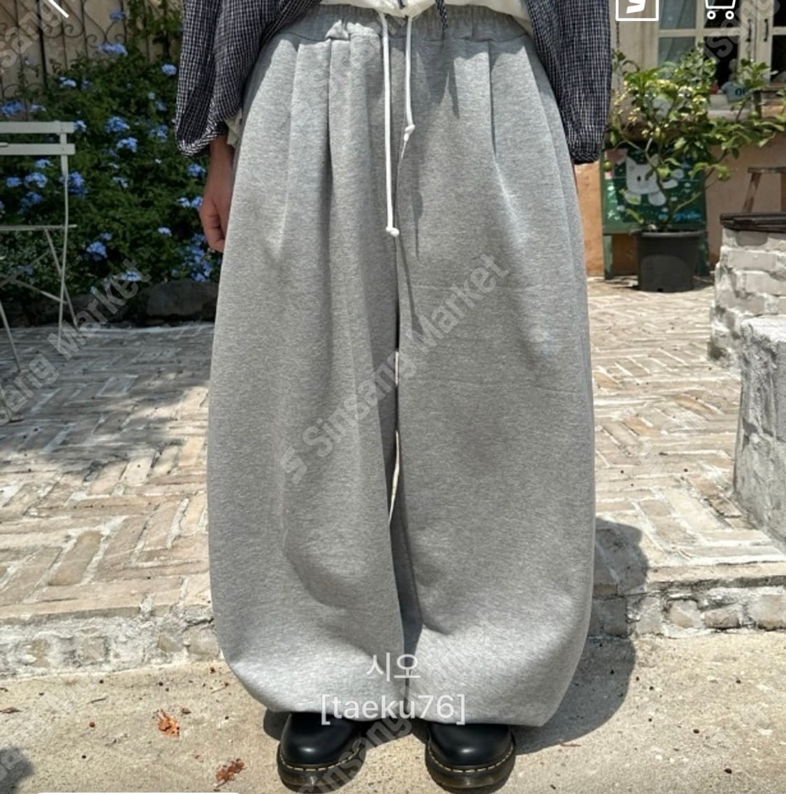 [새상품] 투턱스트링 와이드 팬츠 츄리닝 상품이미지2