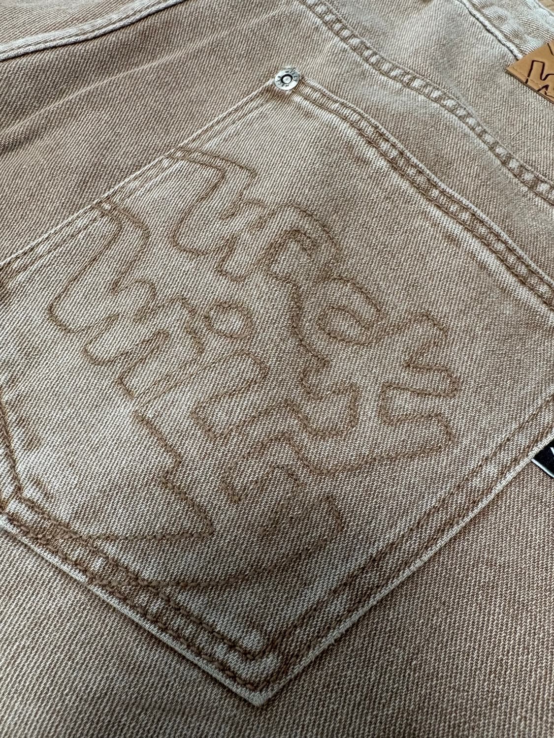 [무신사 도쿄 팝업 택] 와키윌리 와이드 워싱 데님 L 상품이미지4