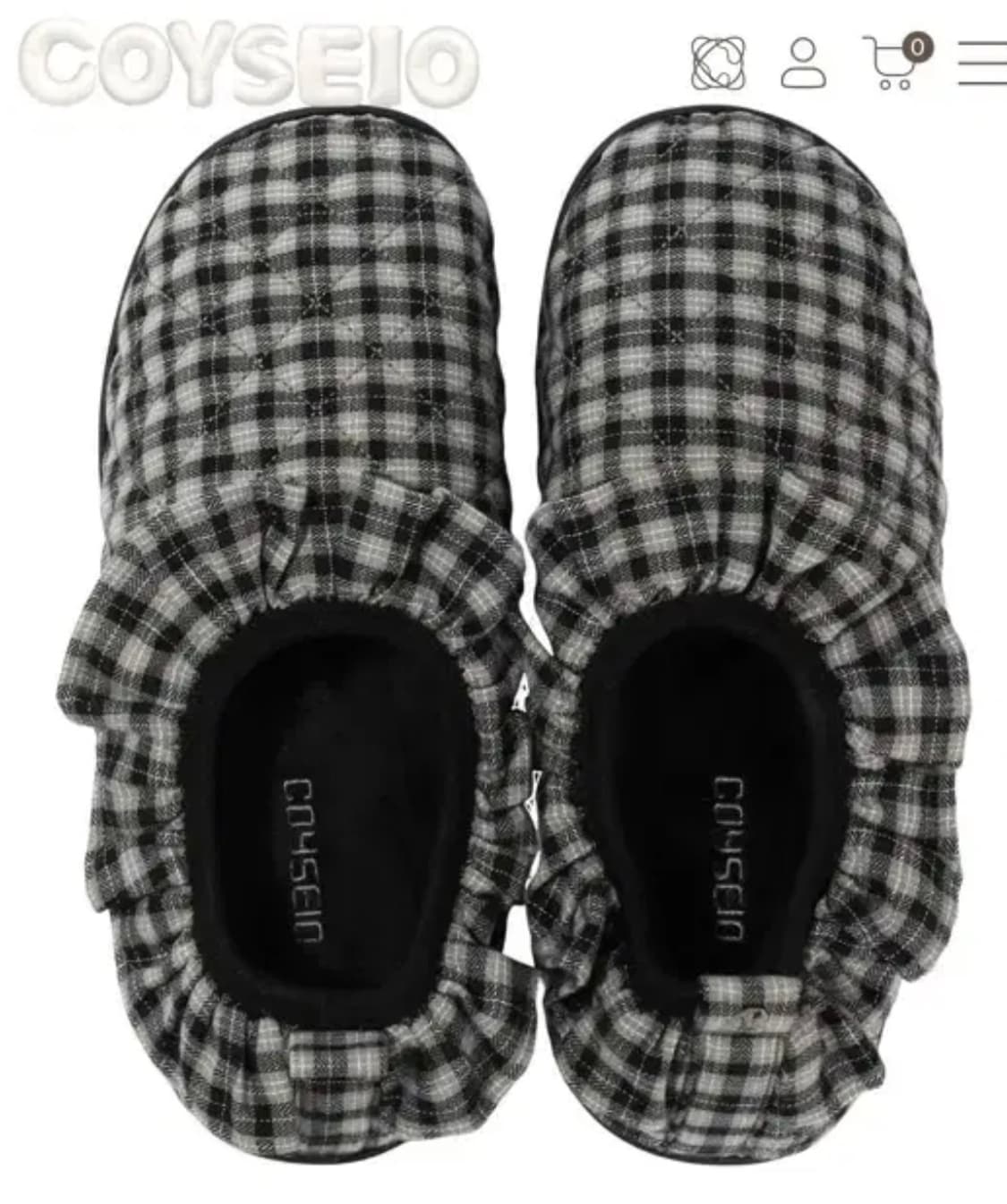 코이세이오 스부 체크 패딩 슈즈 상품이미지1
