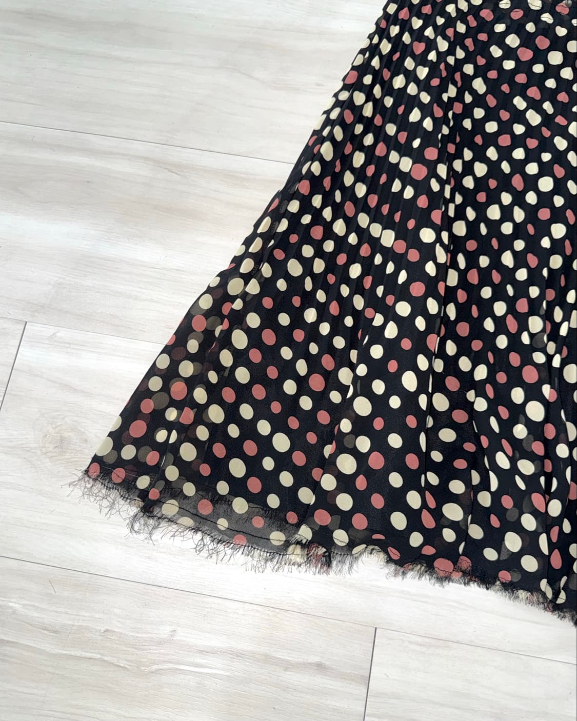 Black Vintage Dot Midi Skirt 상품이미지7