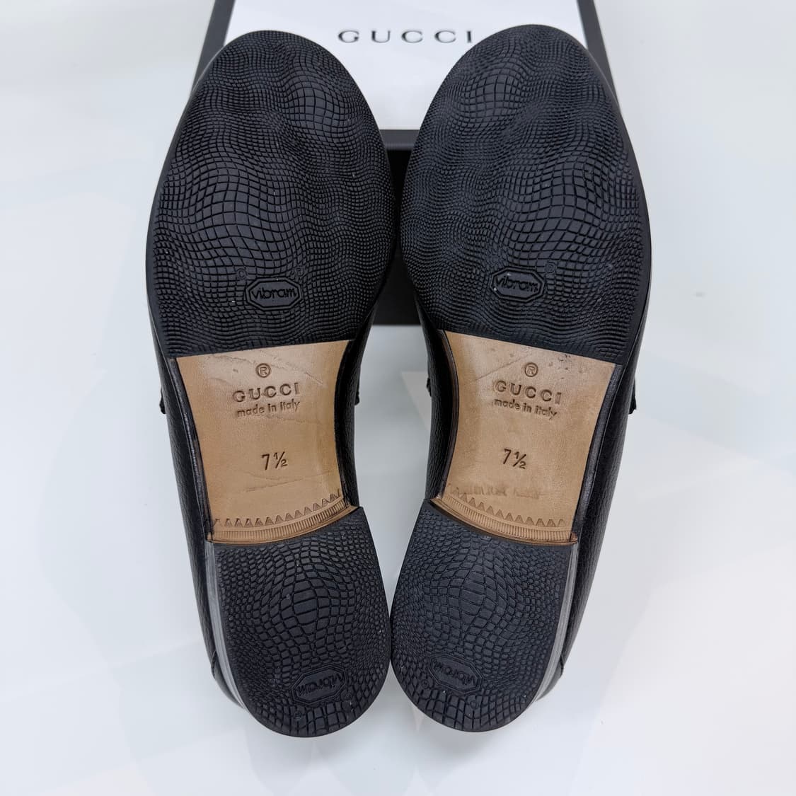 [S급/265] 구찌 홀스빗 은장 레더 로퍼 구두 블랙 상품이미지8