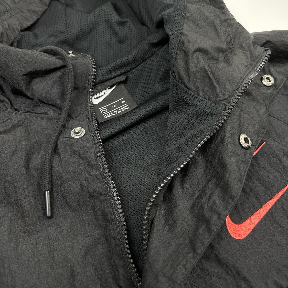 나이키 더블 스우시 우븐 아노락 바람막이 블랙 상품이미지3