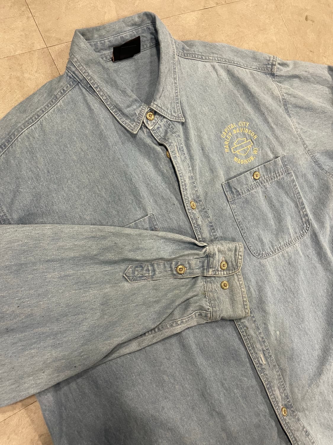 할리데이비슨 데님 셔츠 (110) 상품이미지3