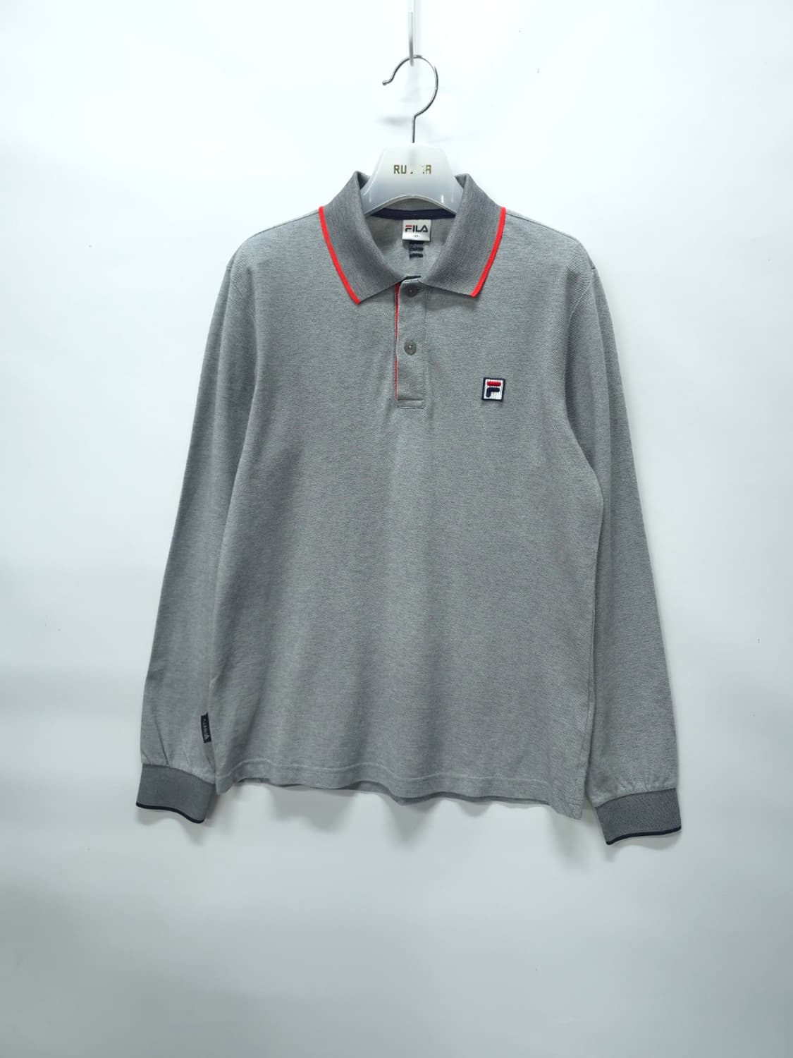 휠라(FILA) 남성 배색 포인트 긴팔 카라티(95) 상품이미지1