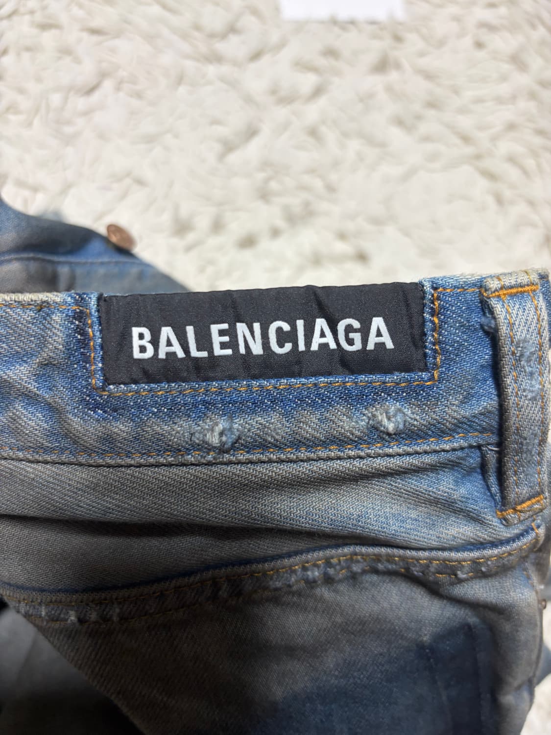 (S) 발렌시아가 패치드 포켓 배기 데님 진 상품이미지5