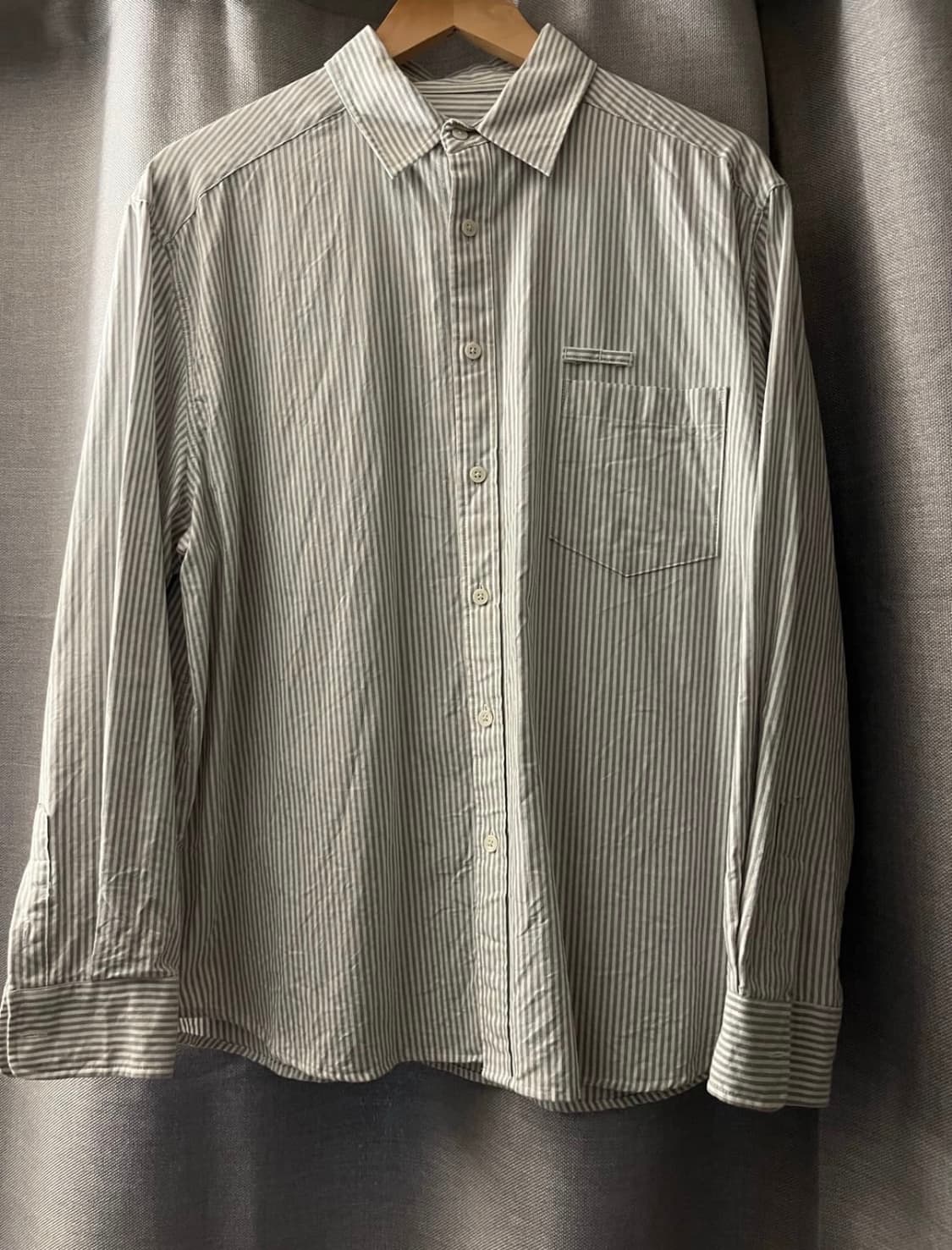 [틀영] 올데이 스트라이프 셔츠_Gray | M사이즈 상품이미지2