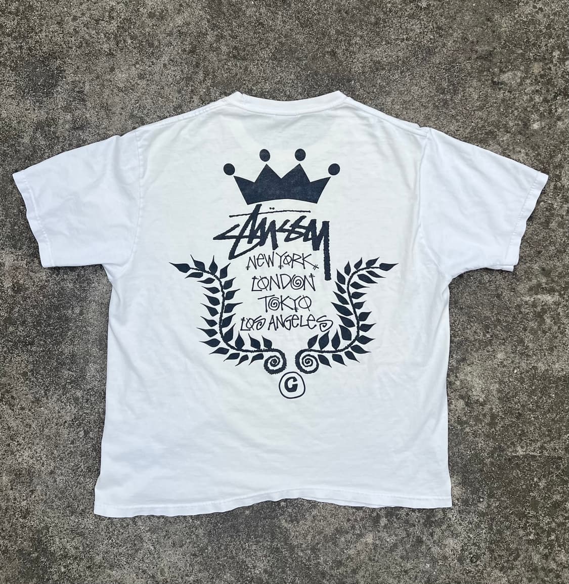 STUSSY TEE / 스투시 뉴욕 런던 도쿄 LA 반팔 티셔츠 화이트 상품이미지2