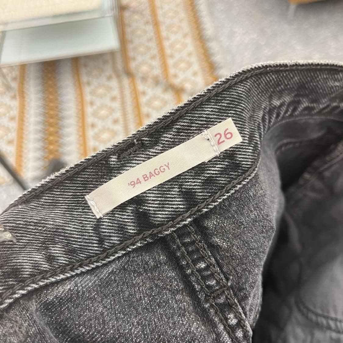 리바이스 빈티지 모던 시크 캐주얼 흑청 데님팬츠 26인치 C10606 상품이미지6