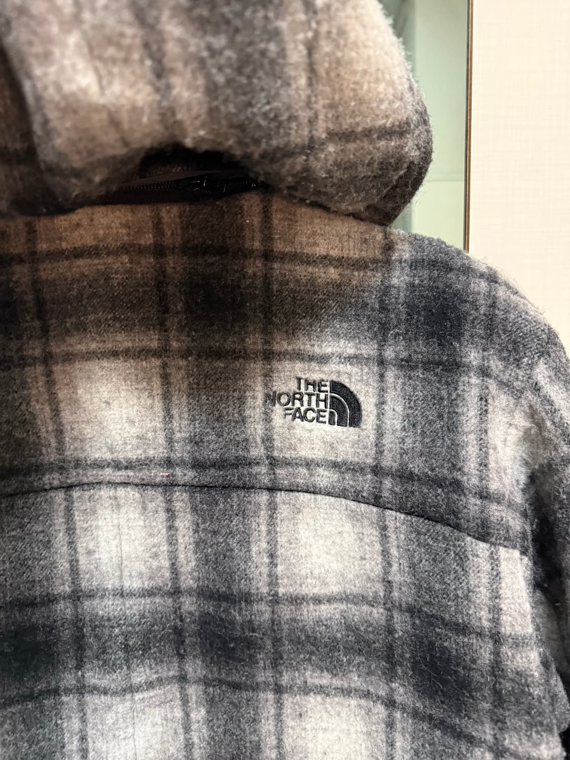 노스페이스 체크 패턴 반코트 상품이미지5