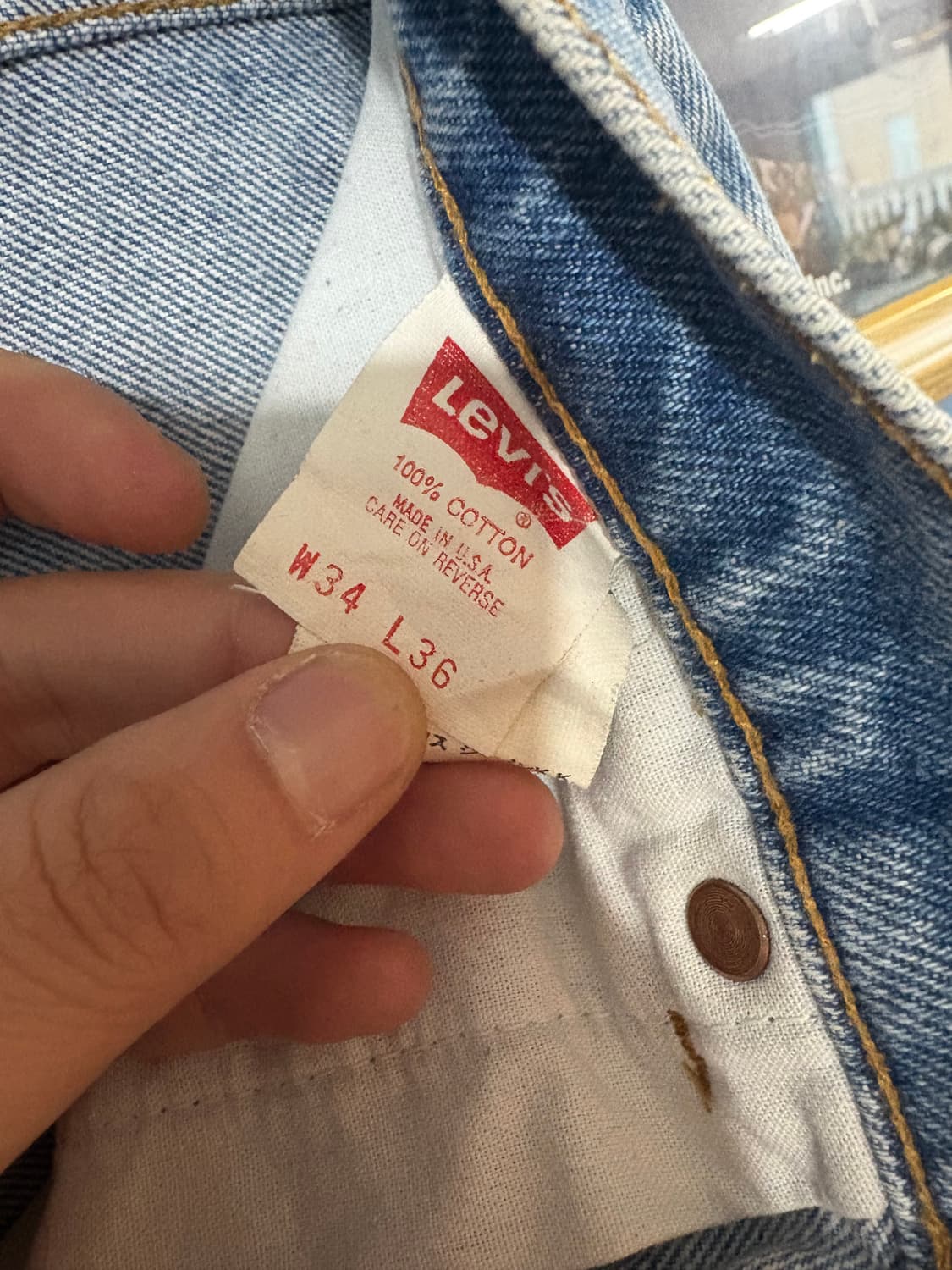 90‘s Levis USA 505 denim pant. 상품이미지3