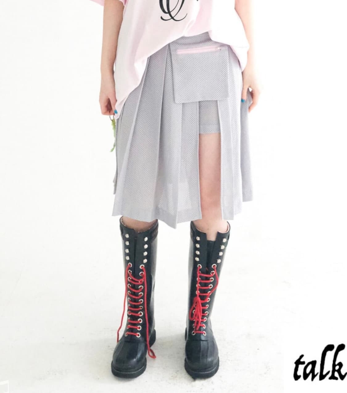 샵페어리 매쉬 포켓 스커트 그레이 상품이미지1