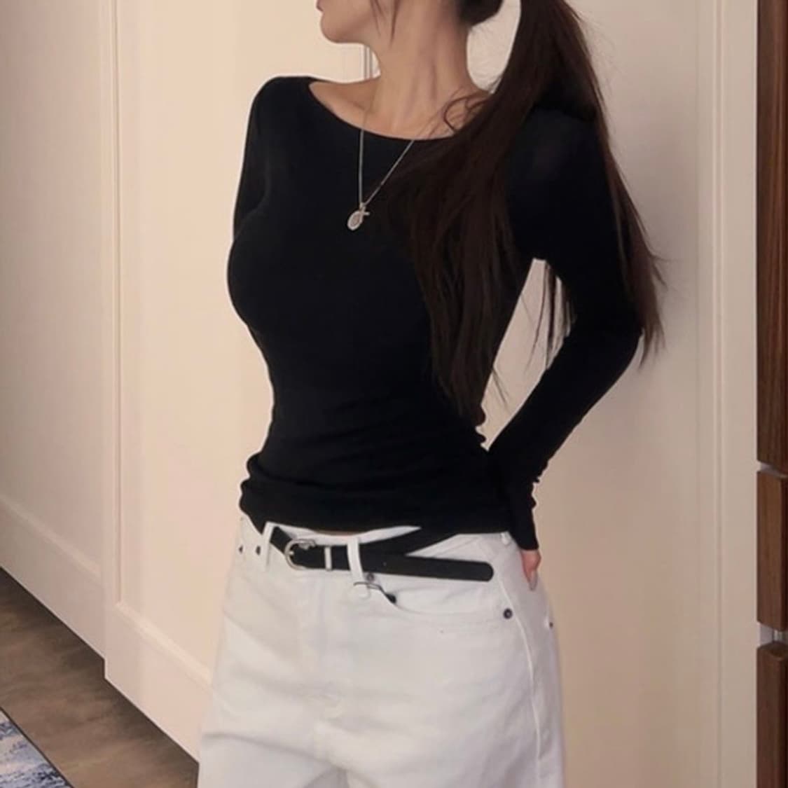 히프나틱 뉴비스 시스루 티 상품이미지3