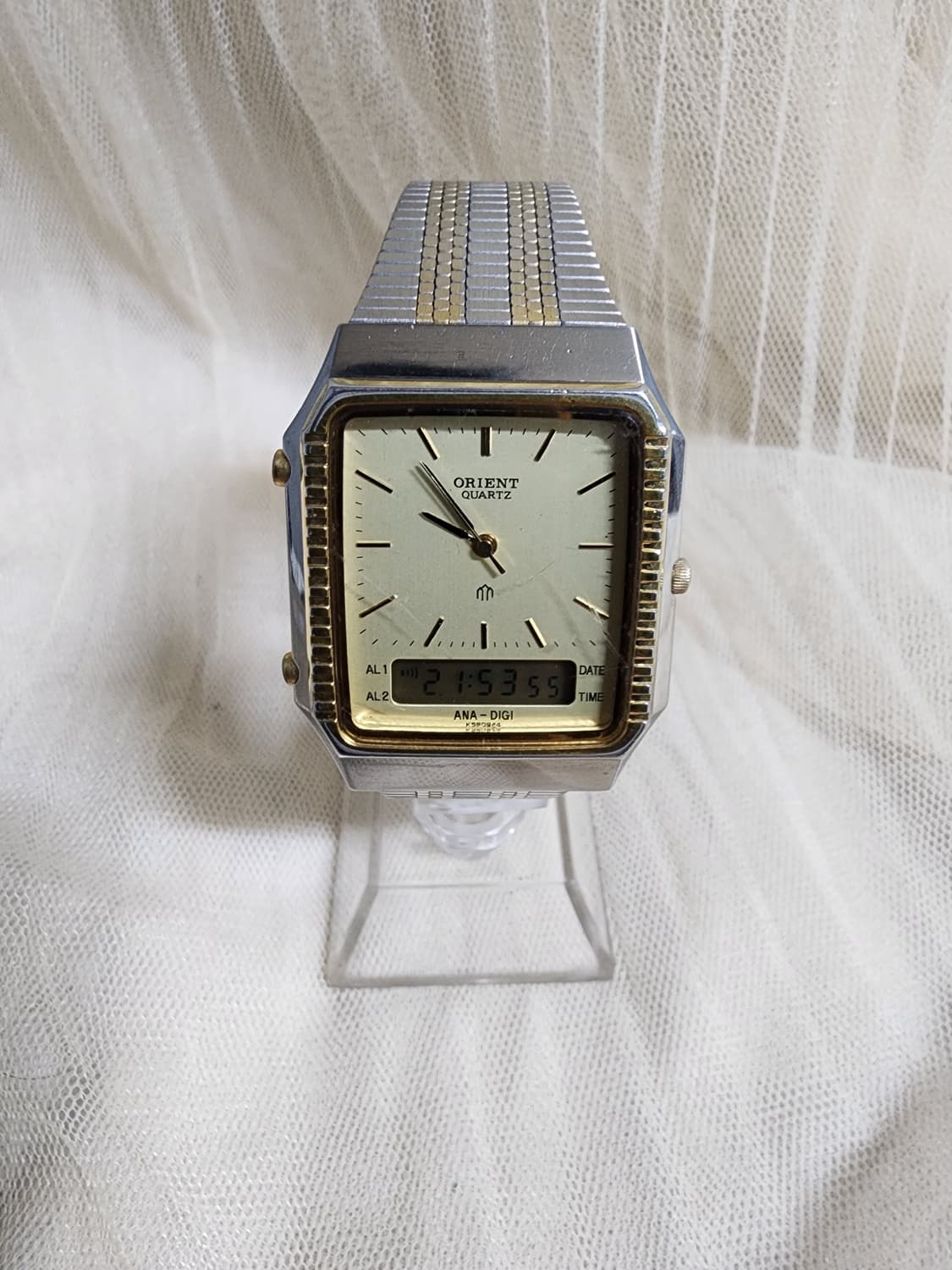 빈티지 오리엔트 아나디지 쿼츠 시계 상품이미지1