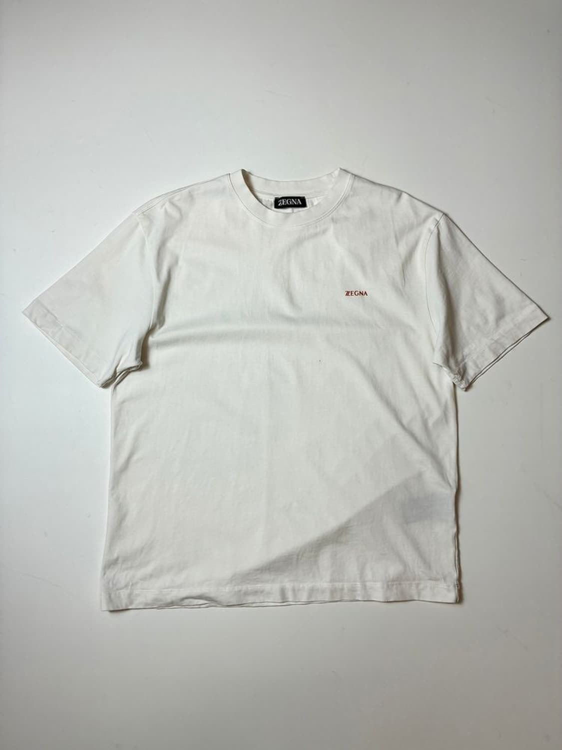 제냐 ZEGNA 화이트 크루넥 반팔 티셔츠 PN9030 상품이미지1