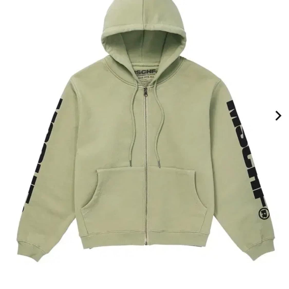 미스치프 20ss 후드집업 라이트그린 상품이미지1