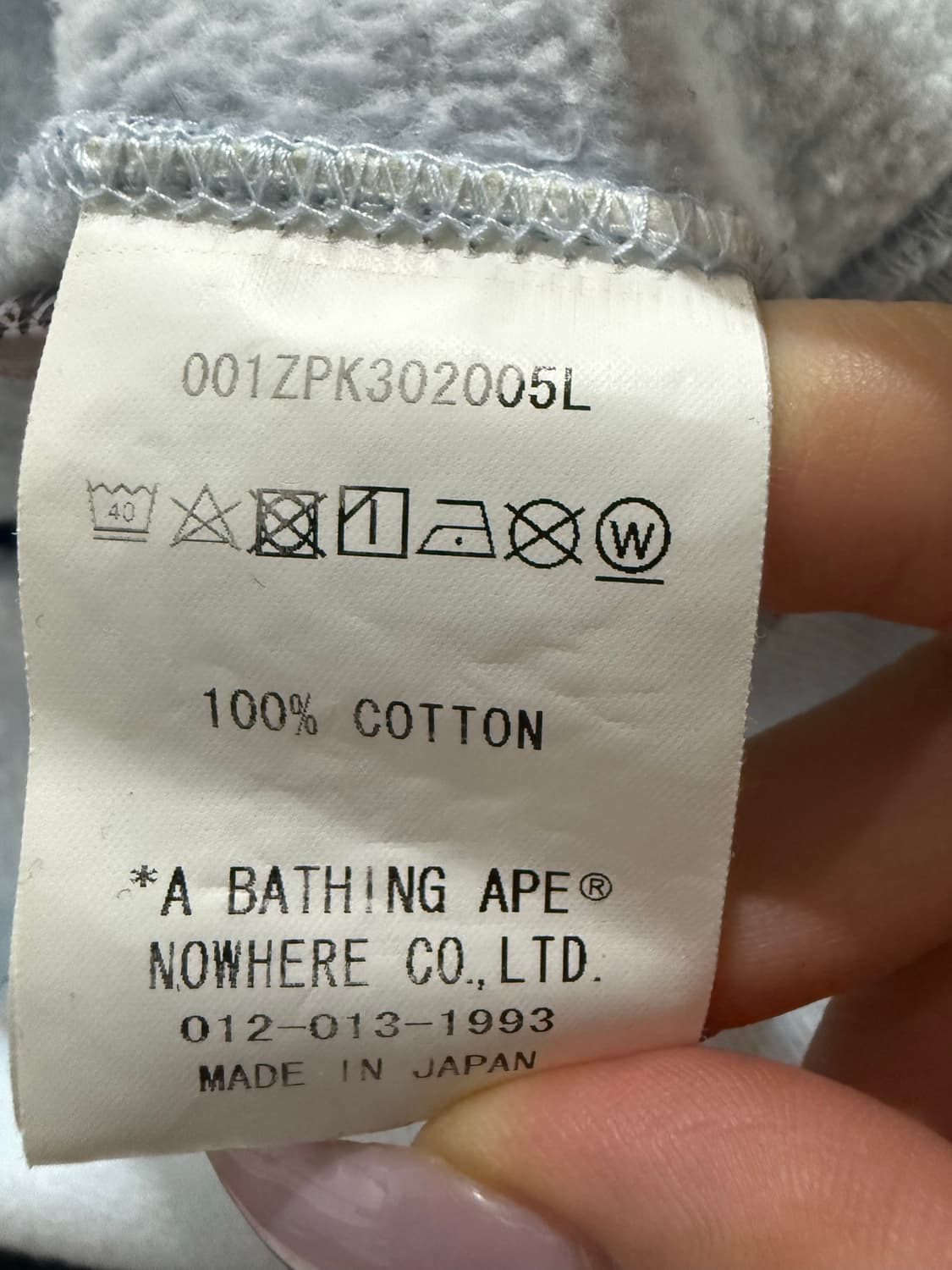 베이프 크리스탈 크롭 후드 집업 블루 상품이미지5