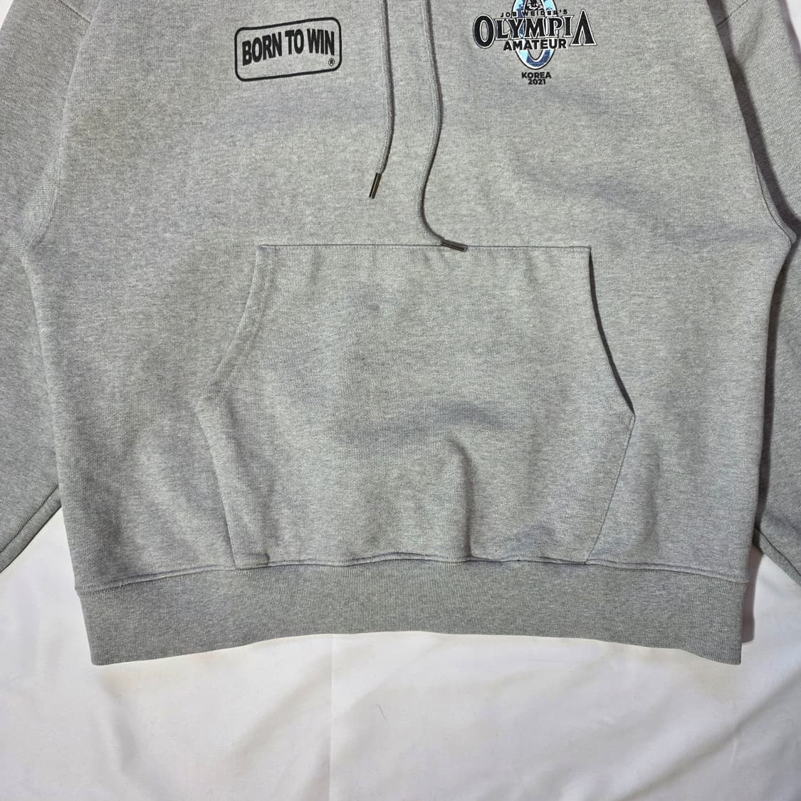 [1]본투윈 올림피아 한정판 후드티 그레이 상품이미지3