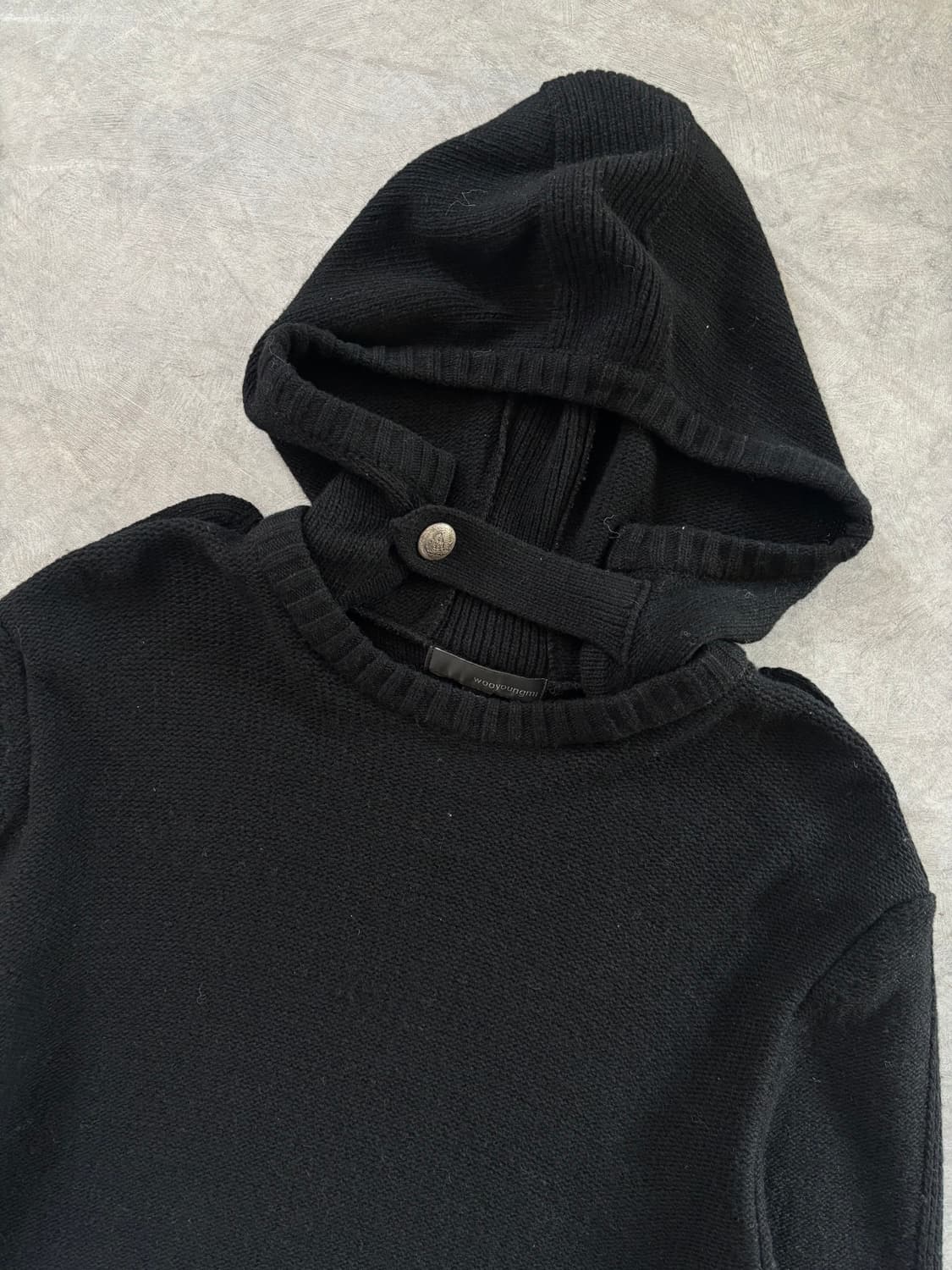 Wooyoungmi 우영미 블랙 후드 니트 상품이미지5