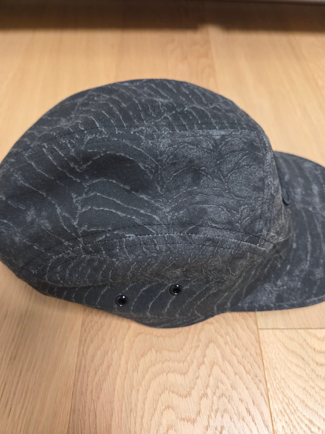 스톤아일랜드 X 슈프림 캠프캡 블랙 23FW 상품이미지2