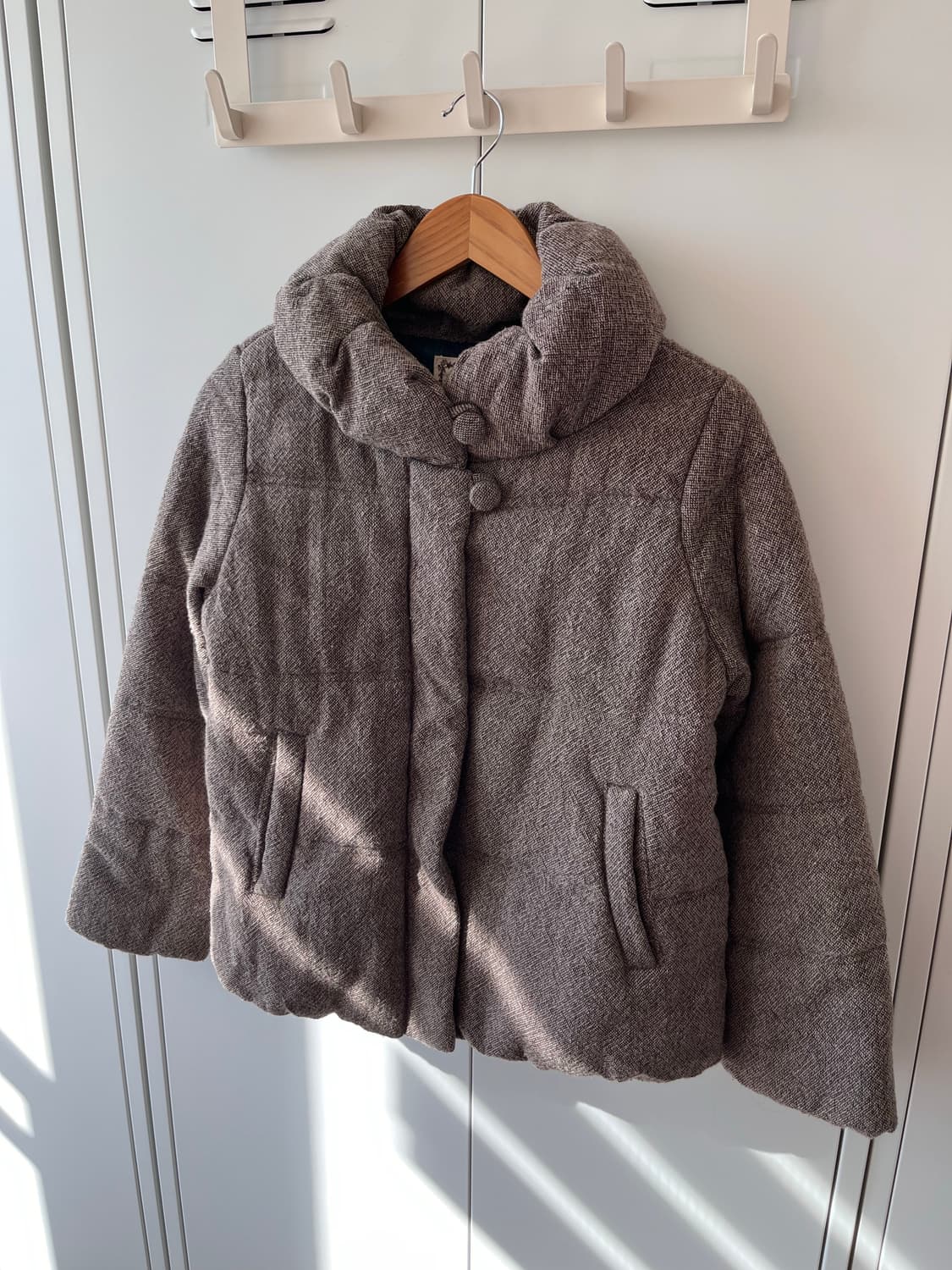 Earth music 얼스뮤직 만두 카라 버튼 패딩 점퍼 상품이미지7