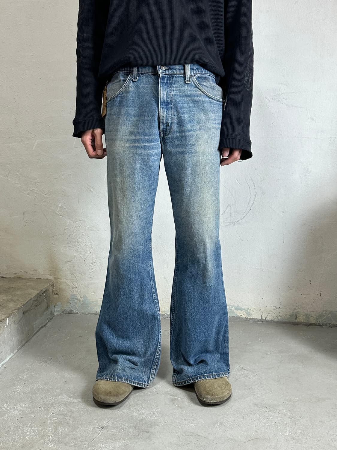 80's USA Made 빈티지 리바이스 684 벨바텀 부츠컷 데님 상품이미지3