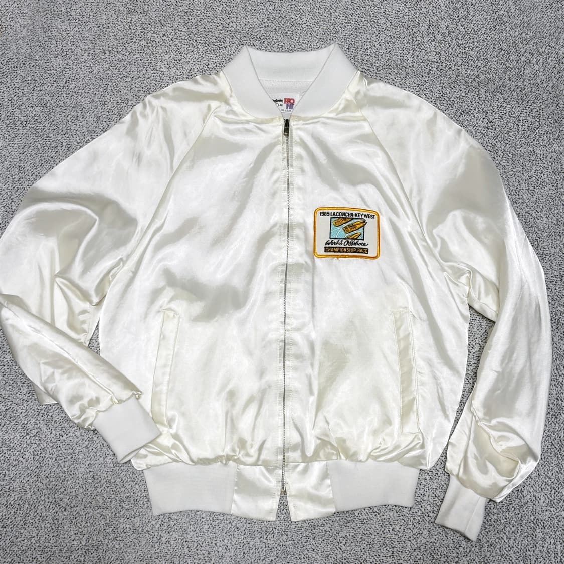 80s 빈티지 King Louie 새틴 봄버 자켓 상품이미지1