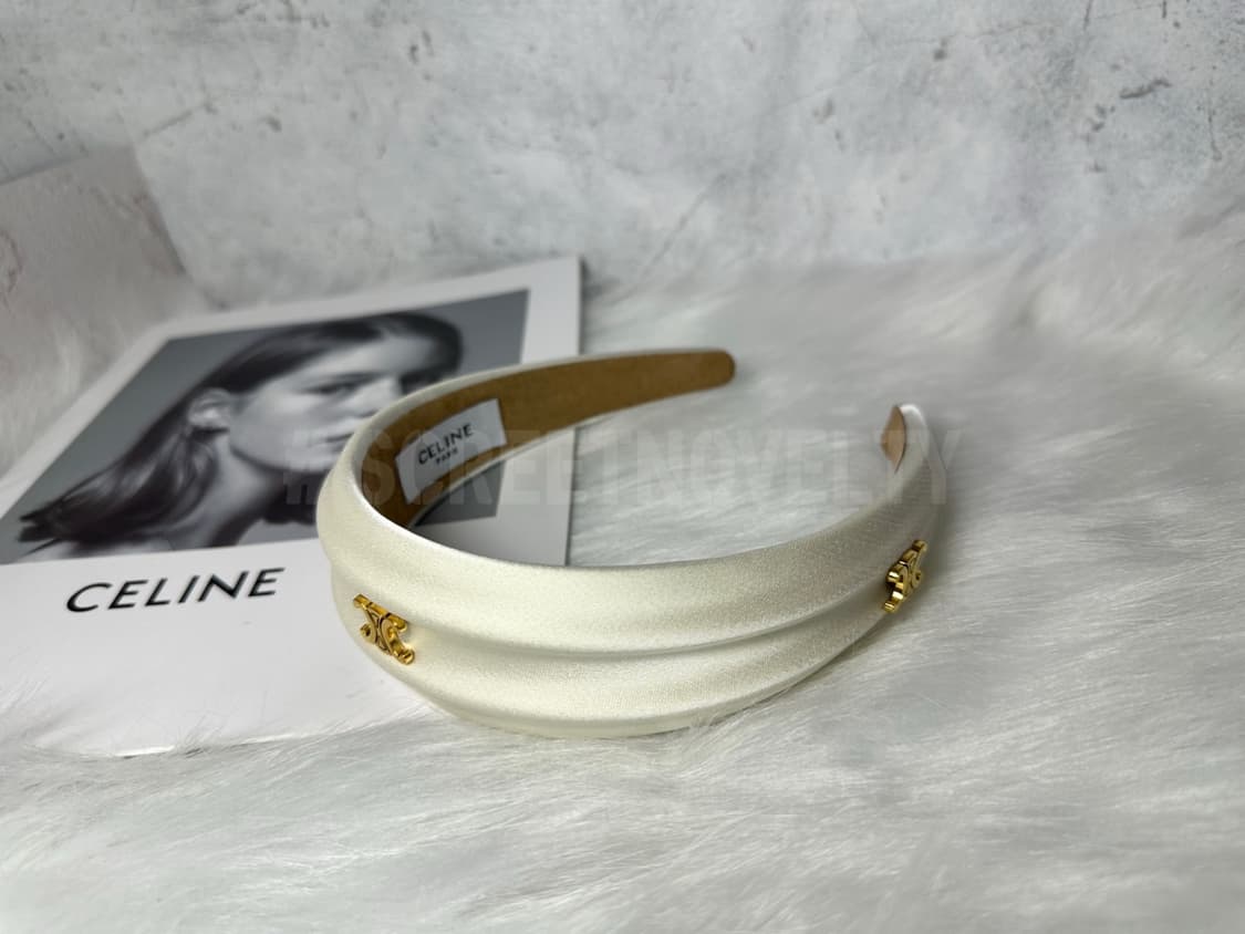 셀린느 실크 헤어밴드 화이트 상품이미지7
