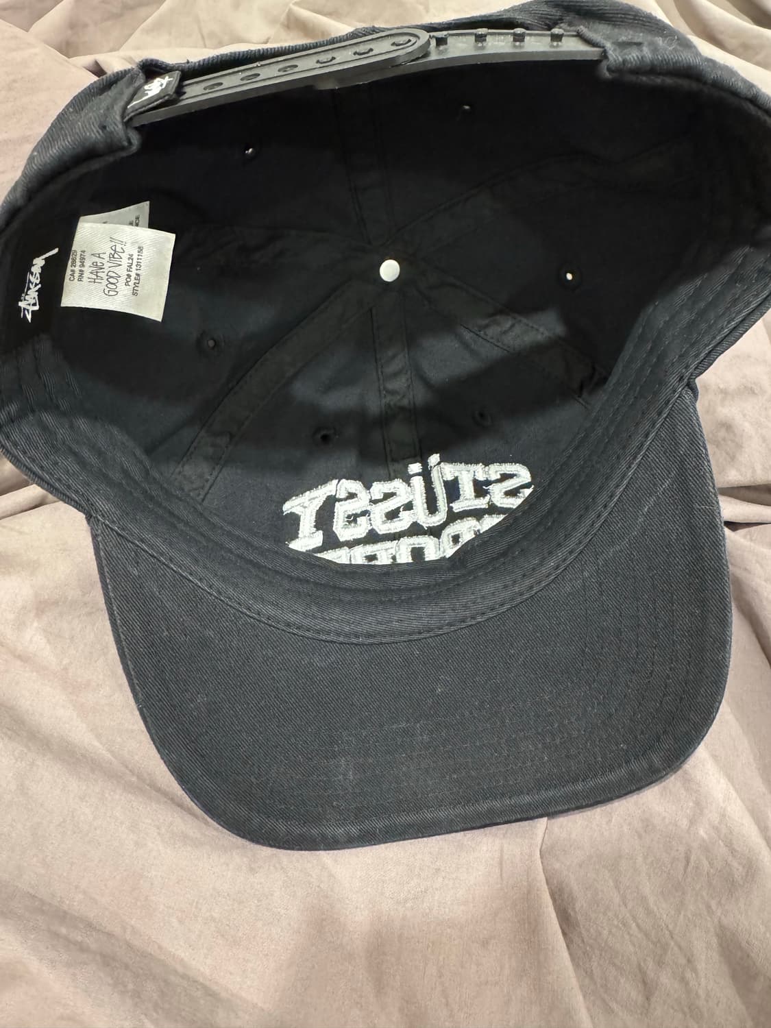 스투시 미드 뎁스 스포츠 스냅백 블랙 상품이미지3