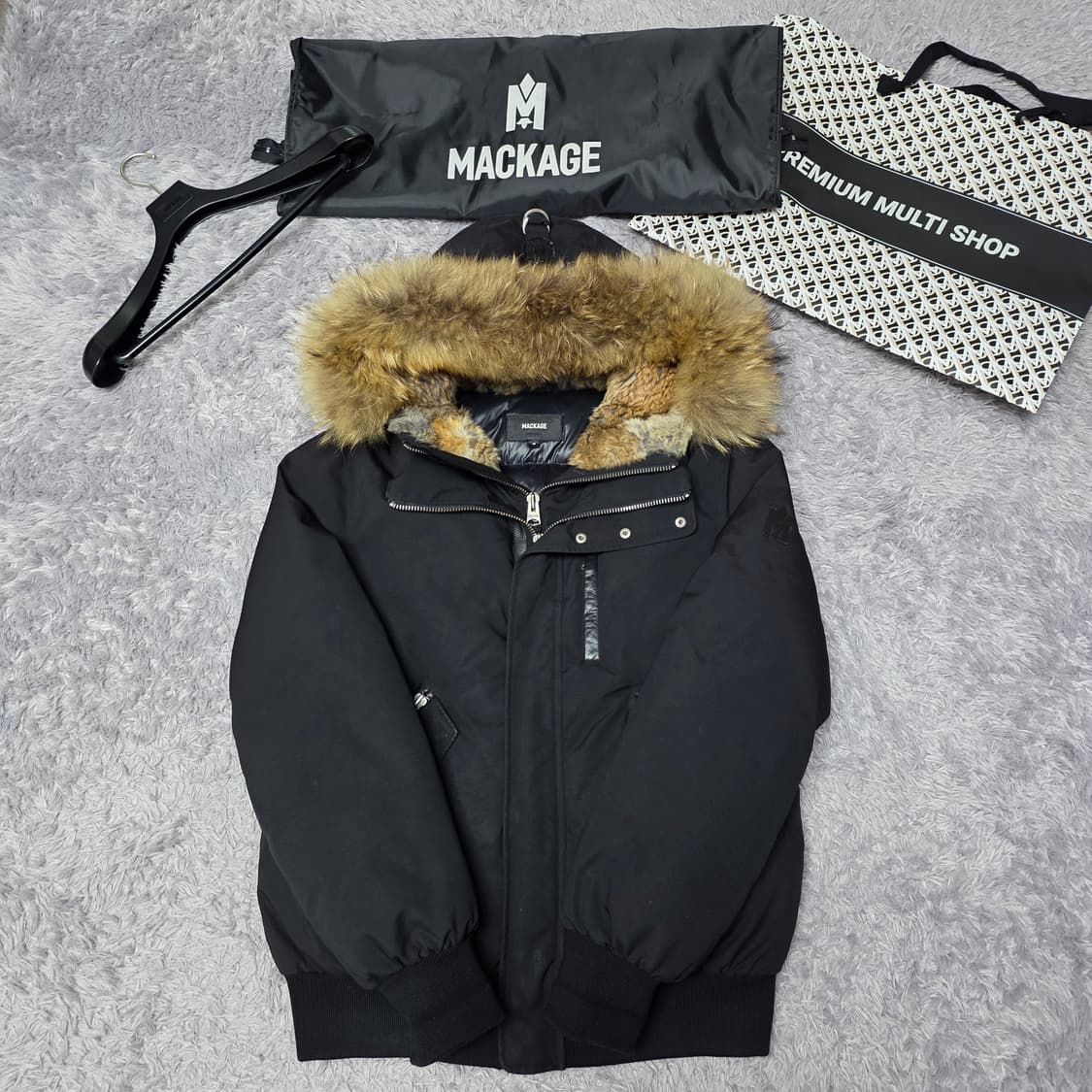 {클로젯}[40][22F/w]맥케이지 딕슨 브라운퍼 숏 다운 패딩 상품이미지1