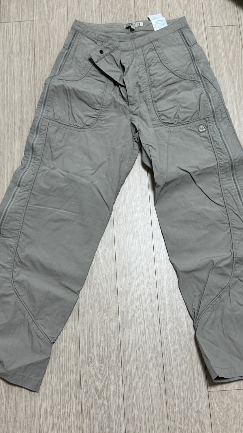 코이세이오 사이드지퍼 라인팬츠 베이지 1 상품이미지4