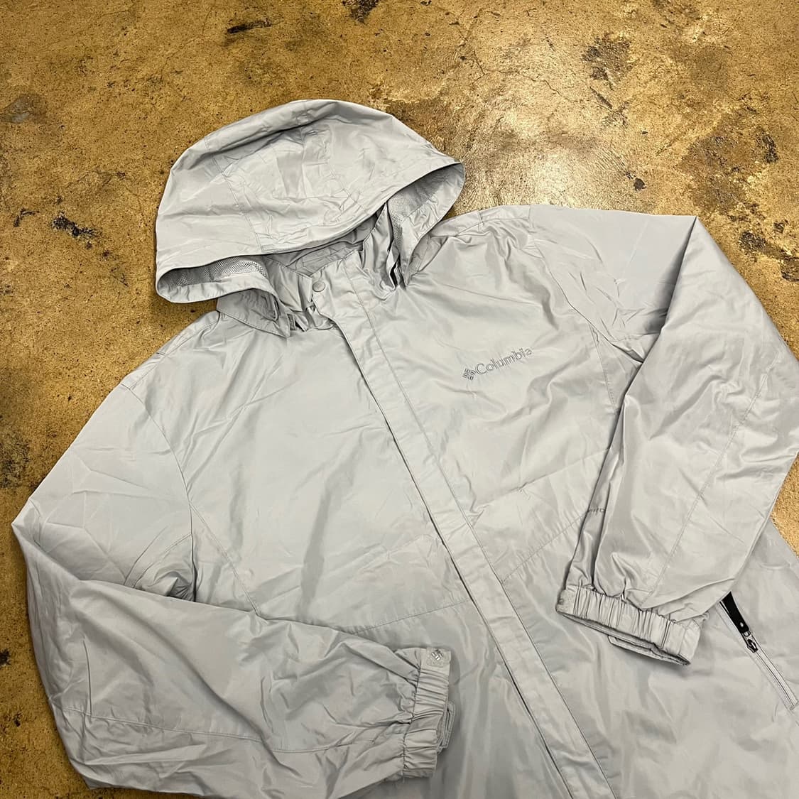 [정품/L] 컬럼비아 후드 바람막이 자켓 라이트그레이 b17 상품이미지1
