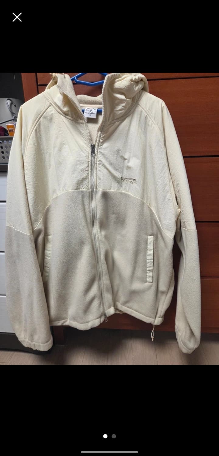 travel 블록 후리스 자켓 크림 m사이즈 상품이미지1