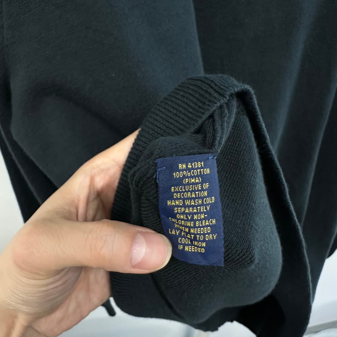 폴로 피마코튼 로고 브이넥 니트 상품이미지6