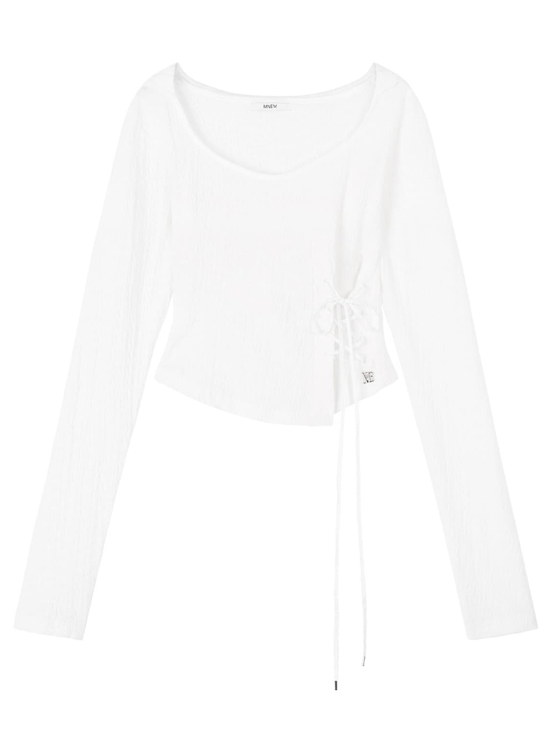 새상품) 므넴  mnem Diamond Neck Corset Hoodie 상품이미지2