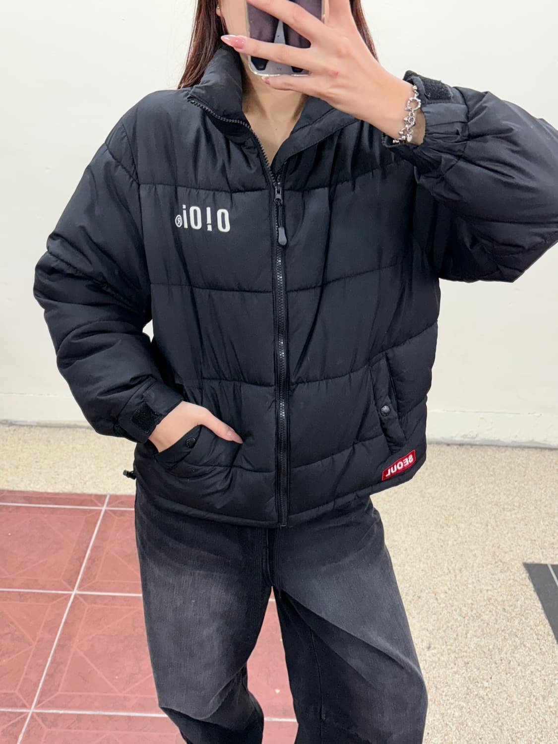 오아이 크롭패딩 M 상품이미지5