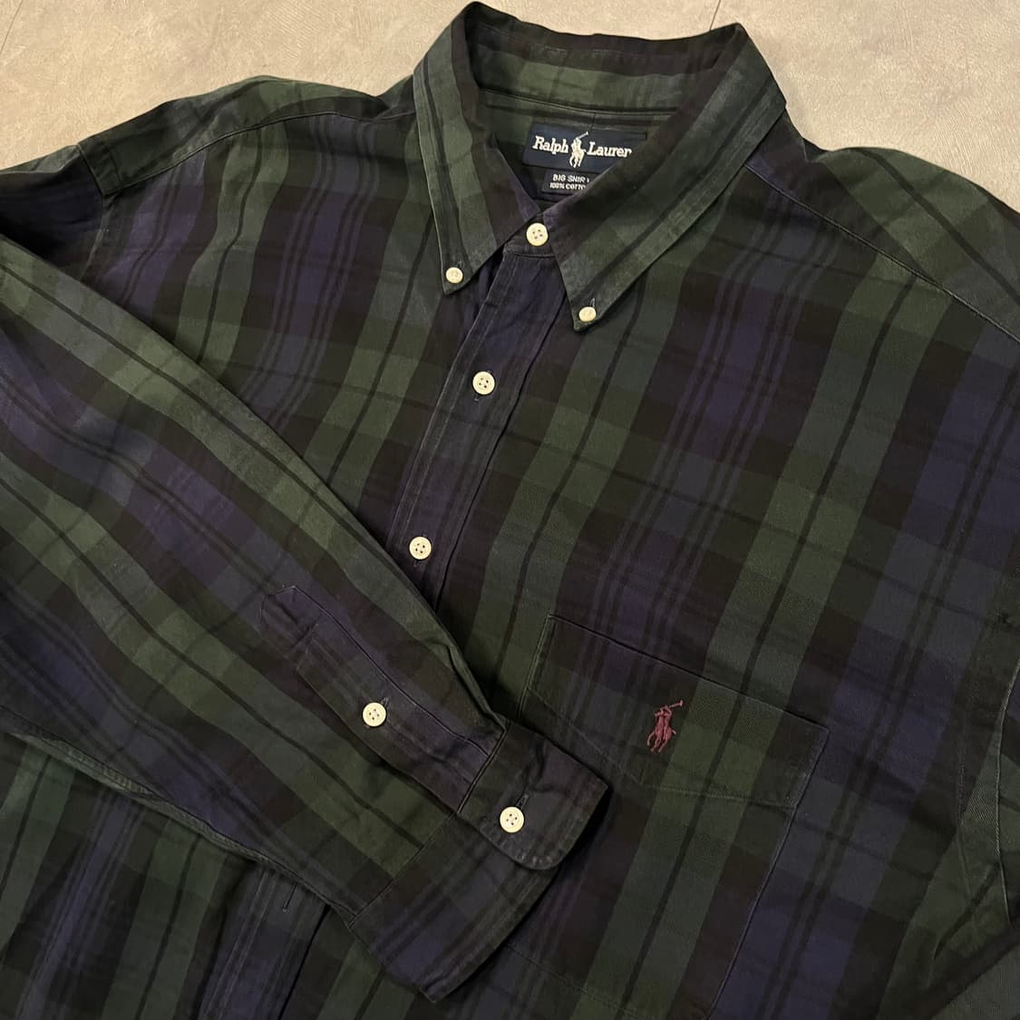 90s 폴로 빅셔츠 블랙와치 (115) 상품이미지2