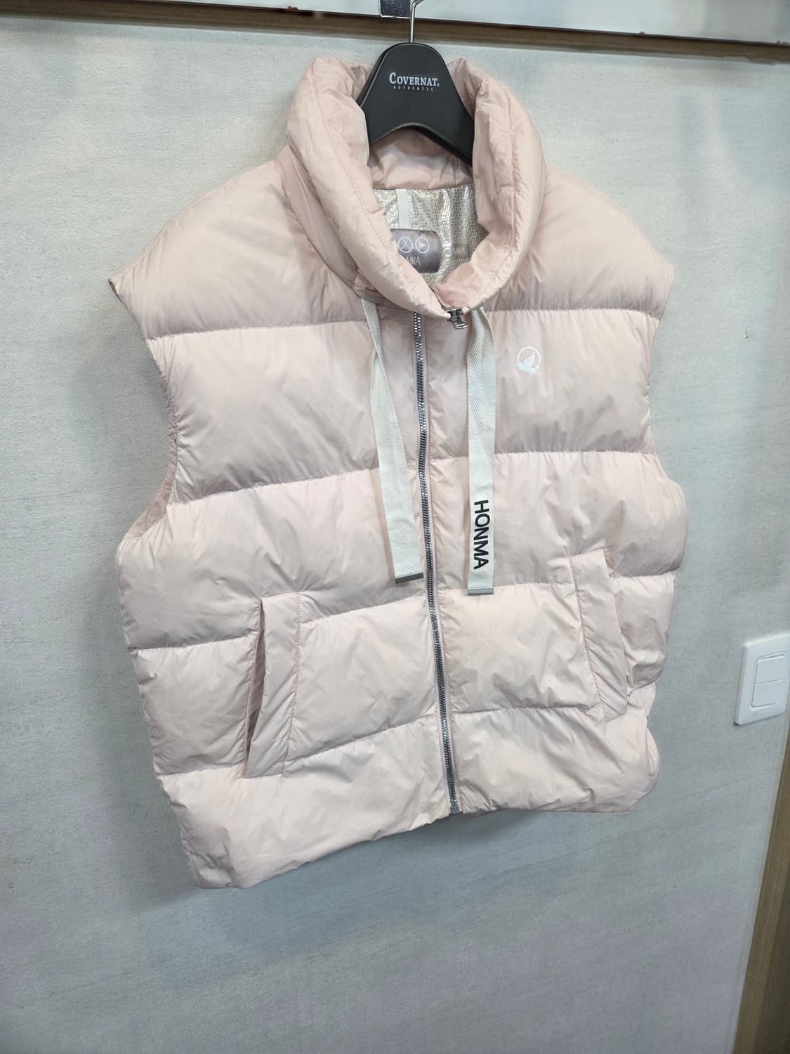 혼마 골프 여성 패딩조끼 딸기우유 핑크 s 상품이미지5