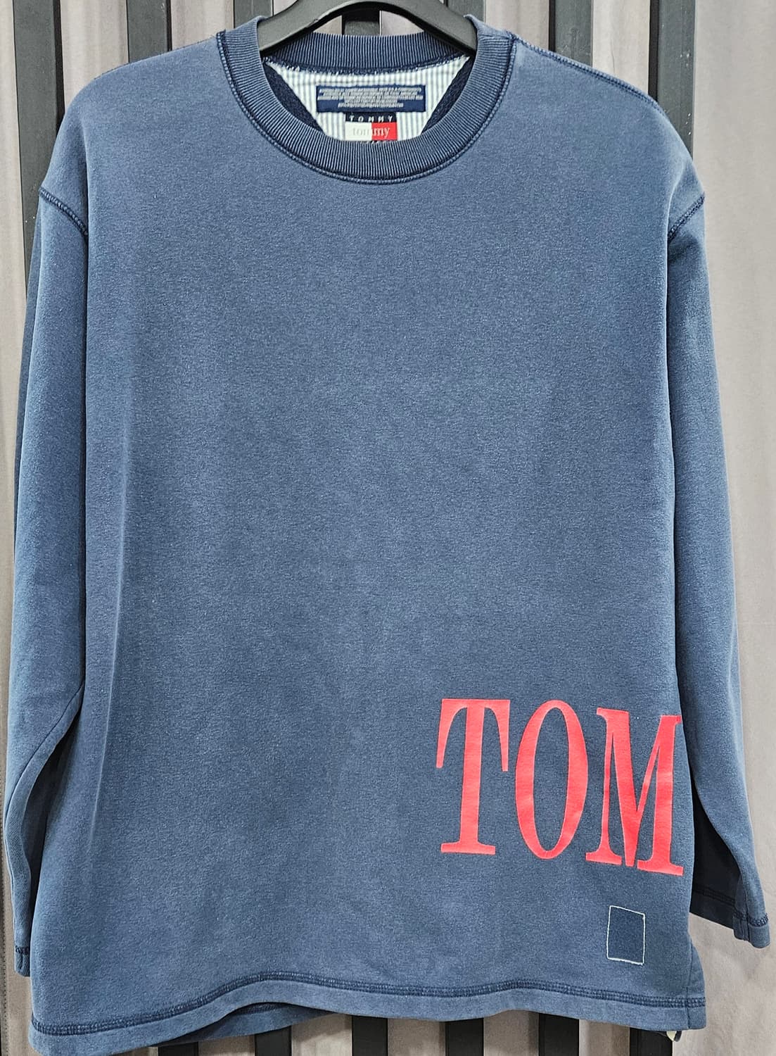 (vtg)타미힐피거  기모 맨투맨 네이비 L 상품이미지1