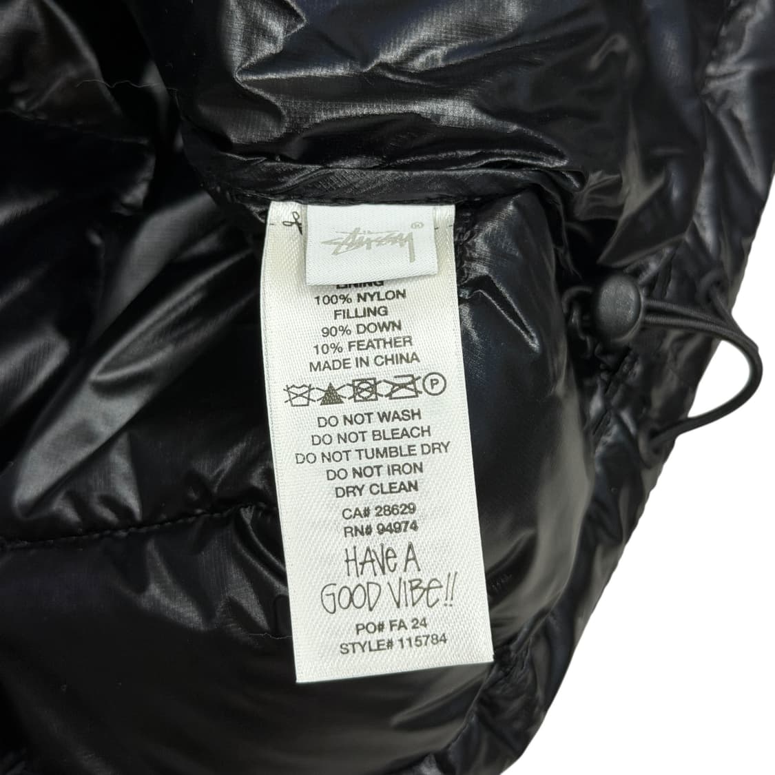 스투시 미드웨이트 퍼퍼 경량패딩 자켓 블랙 M 상품이미지5