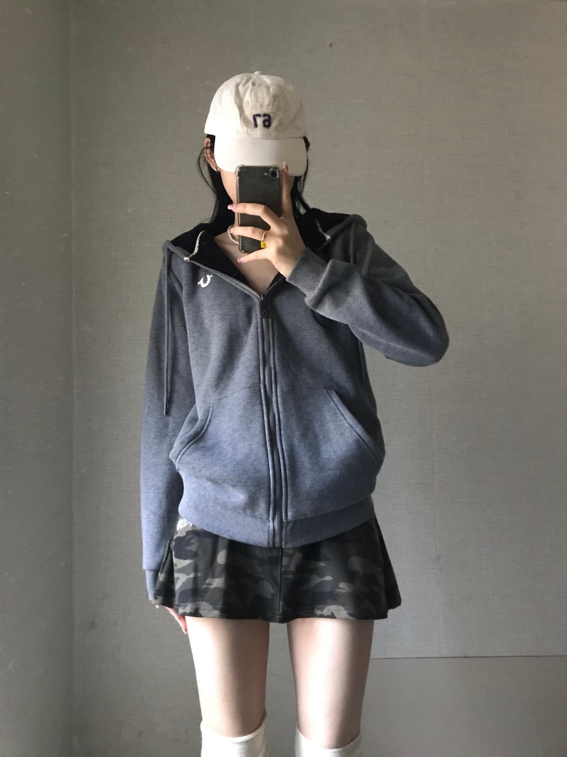 트루릴리젼 그레이 퍼후드집업 상품이미지2