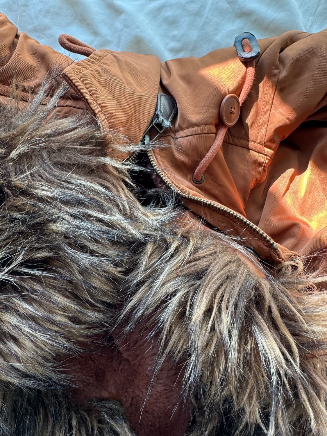 큐빈티지 샵502 히코빈티지 y2K 카멜 셔링 숏패딩 상품이미지6