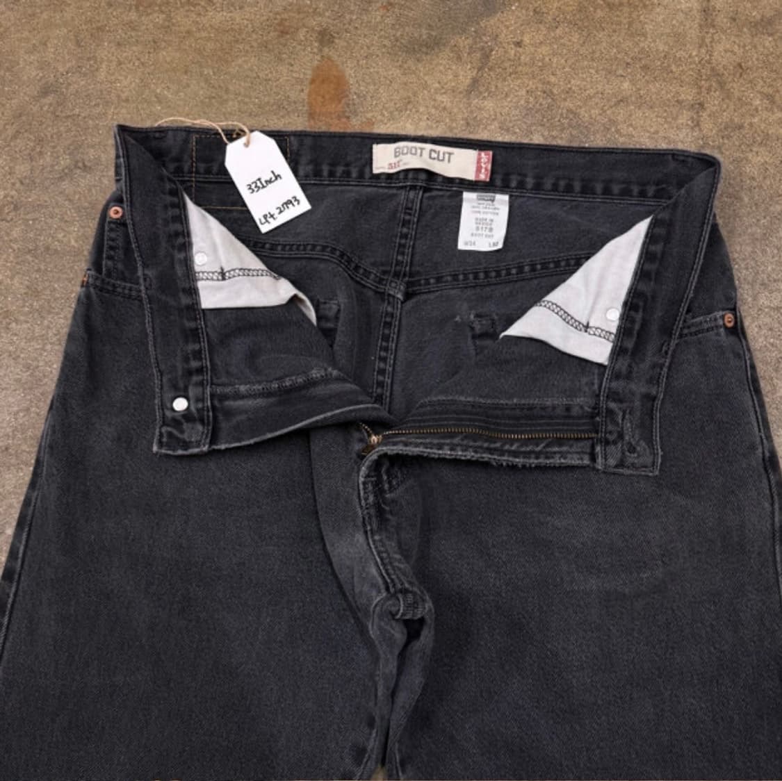(33) 리바이스 517 블랙 데님 부츠컷  상품이미지6