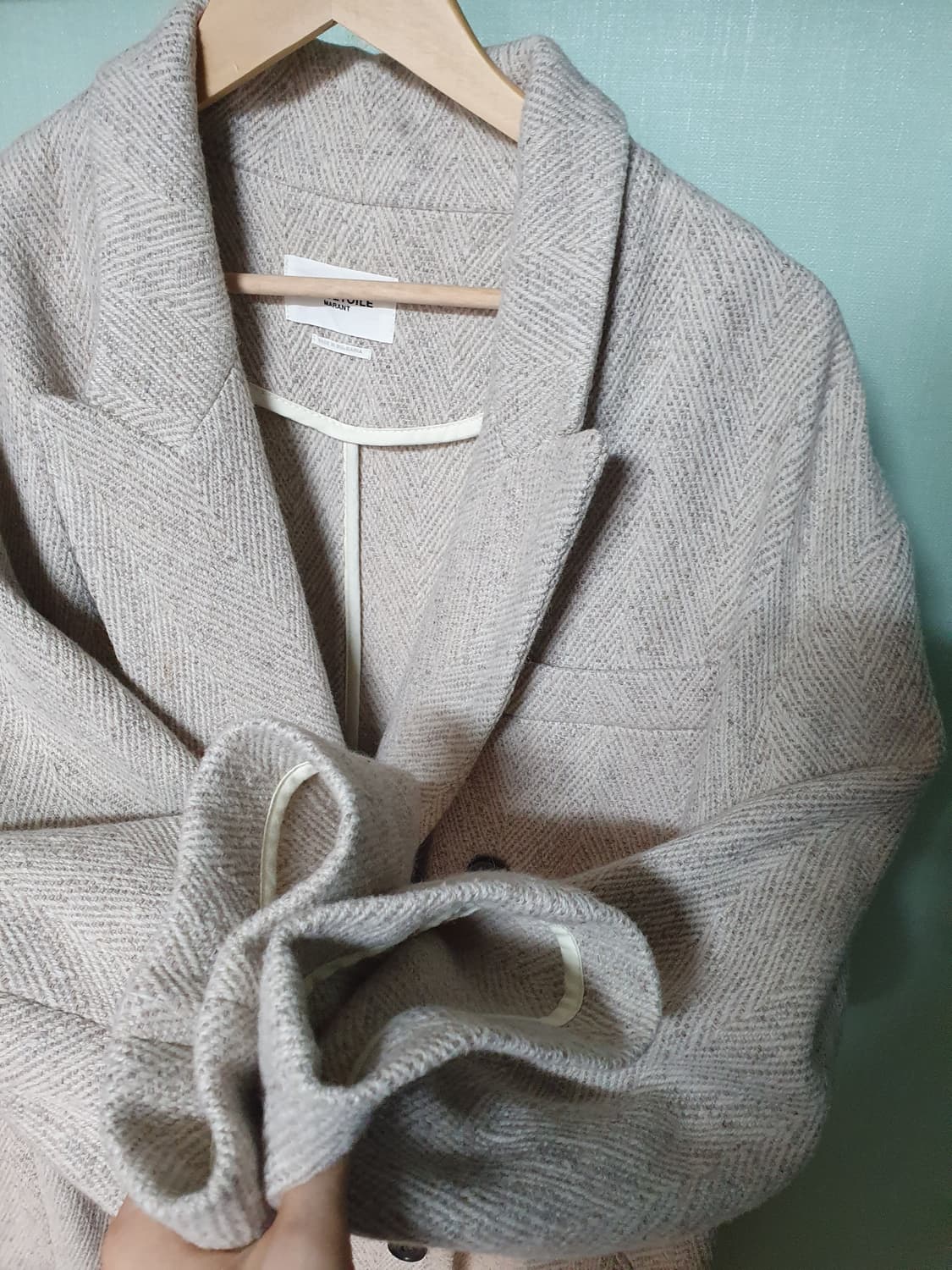 이자벨마랑 헤링본 롱코트 38 상품이미지6