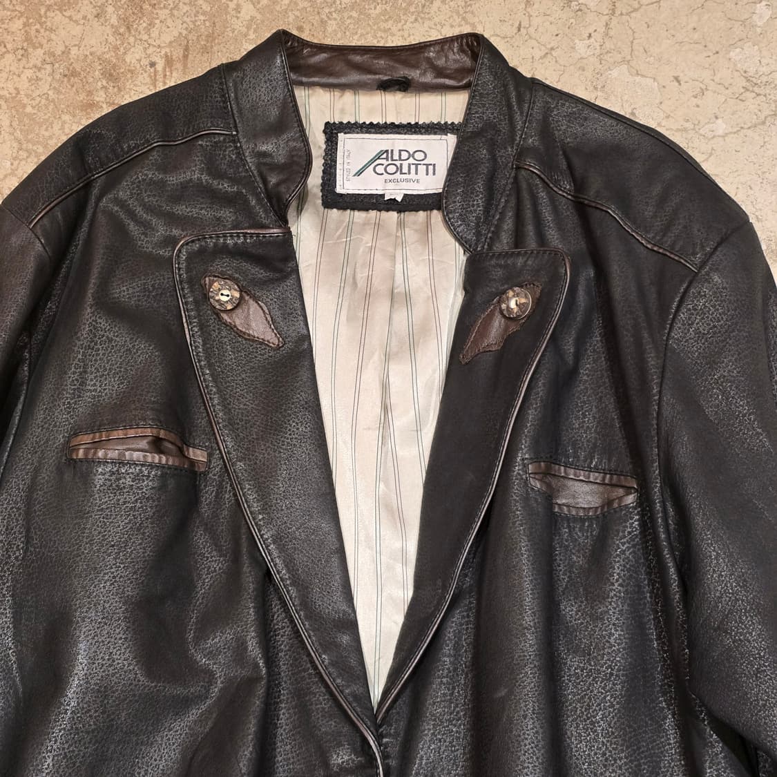 80s vintage Nappa Leather Jacket 상품이미지2