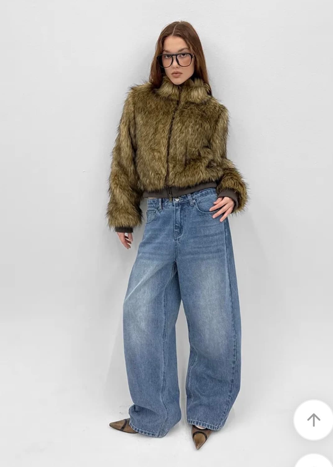 새거급처)블랙업 라뷰 투톤 하이넥 퍼자켓 퍼 점퍼 보헤미안서울 미스치프 상품이미지3